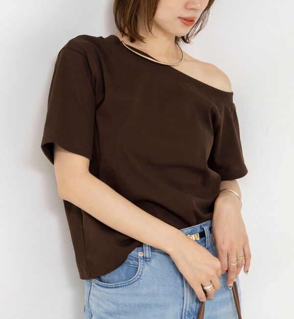 NOLLEY'S sophi「【PROTAGONISTA/プロタゴニスタ】オフショル2WAYTee」|Tシャツ・カットソー|ダークブラウン