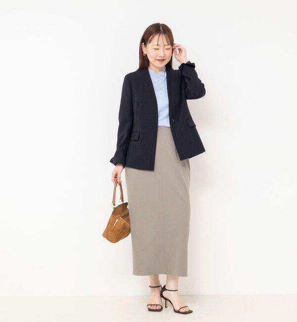 NOLLEY'S sophi「【BECシリーズ】《セットアップ対応》ウォッシャブルライトダンボールジョーゼット2WAYタイトスカート」|タイト|