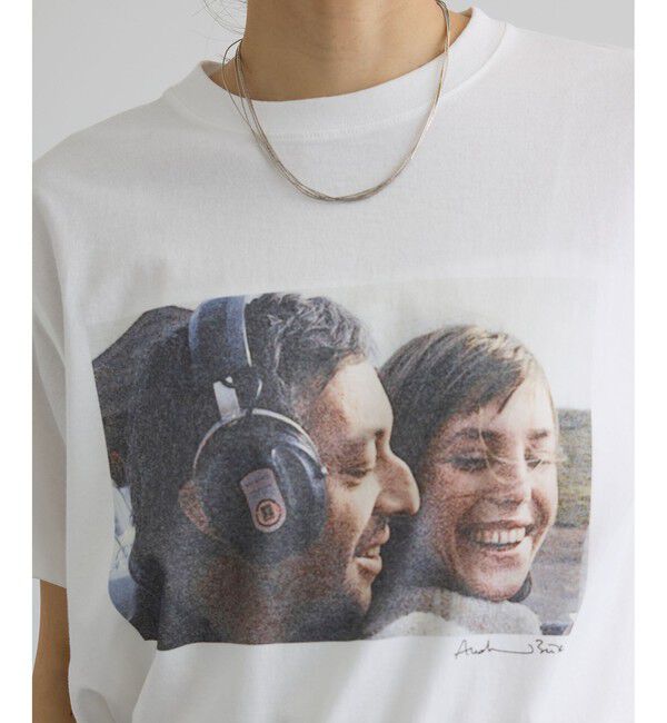 SALON adam et rope'「【COUTURE D'ADAM（クチュール ド アダム）】Jane&Serge at Beach フォトT」|Tシャツ・カットソー|