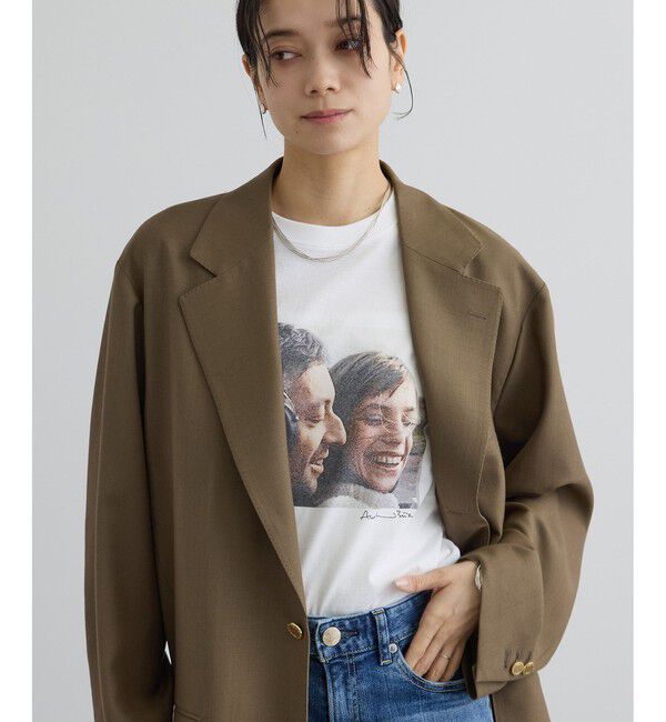 SALON adam et rope'「【COUTURE D'ADAM（クチュール ド アダム）】Jane&Serge at Beach フォトT」|Tシャツ・カットソー|