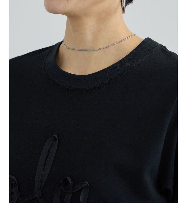 SALON adam et rope'「テープ刺繍コンパクトTシャツ」|Tシャツ・カットソー|