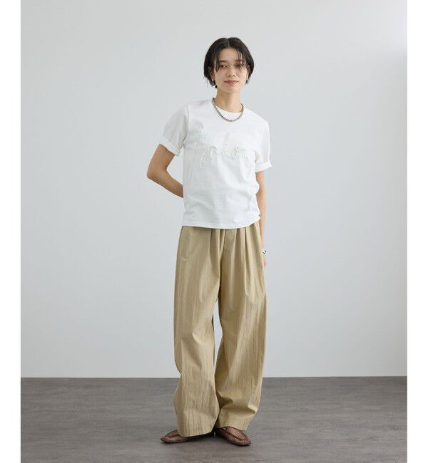 SALON adam et rope'「テープ刺繍コンパクトTシャツ」|Tシャツ・カットソー|