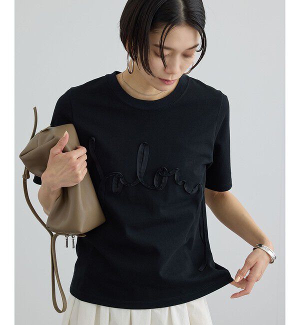 SALON adam et rope'「テープ刺繍コンパクトTシャツ」|Tシャツ・カットソー|