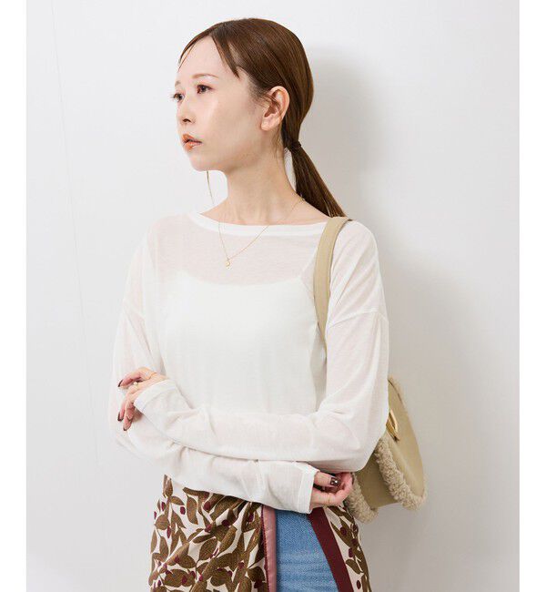 Rope&rsquo;Picnic「シアーロングスリーブTシャツ」|Tシャツ・カットソー|ホワイト(10)