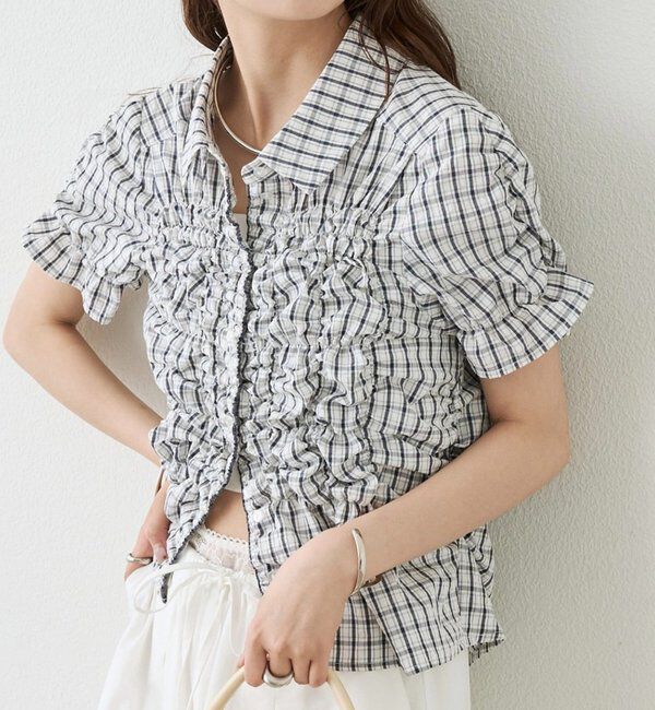  「シャーリングシェイプシャツ」|シャツ・ブラウス|