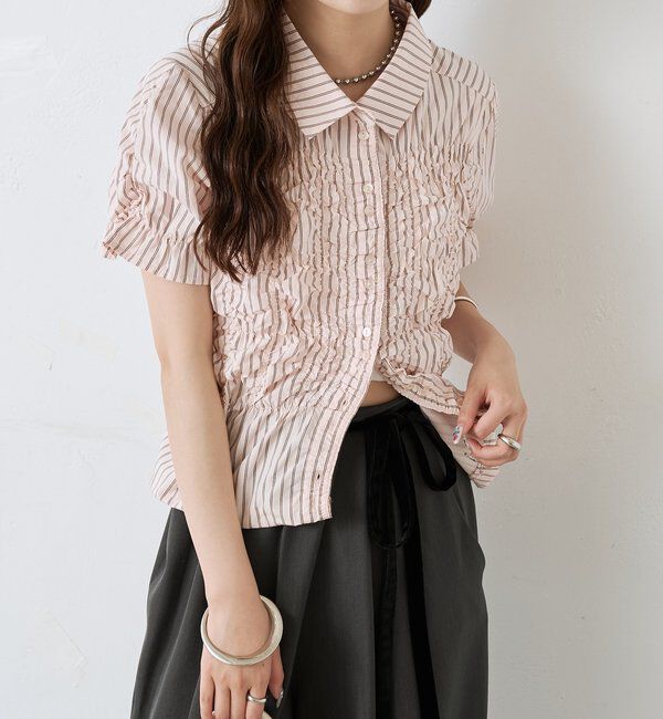  「シャーリングシェイプシャツ」|シャツ・ブラウス|