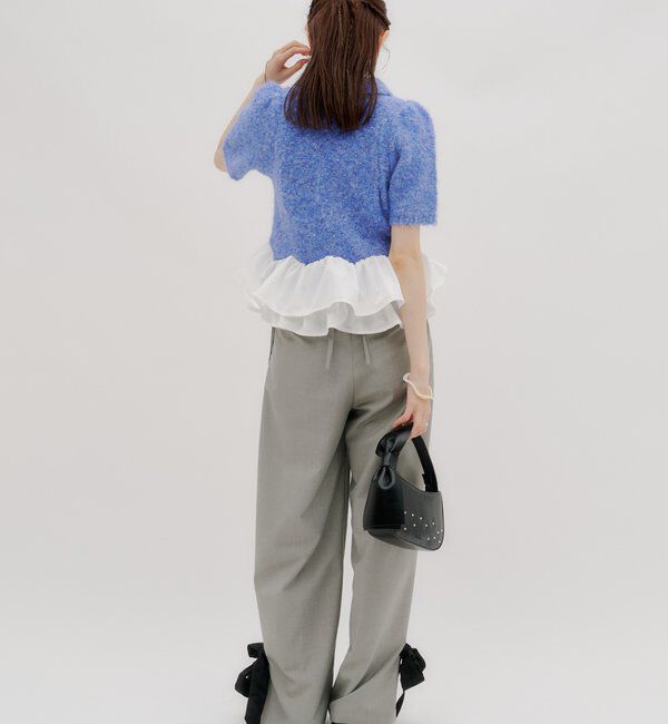  「【lilium by lily】ペプラム襟パフニット」|ニット・セーター|