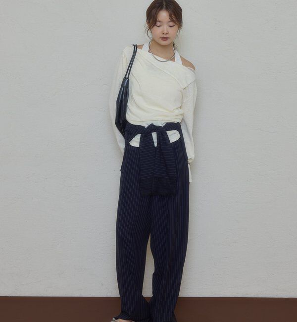  「折り返しオフショルロンT」|Tシャツ・カットソー|