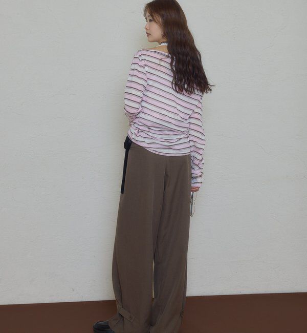  「折り返しオフショルロンT」|Tシャツ・カットソー|