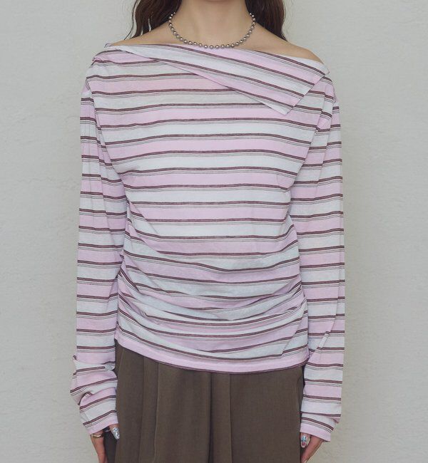  「折り返しオフショルロンT」|Tシャツ・カットソー|