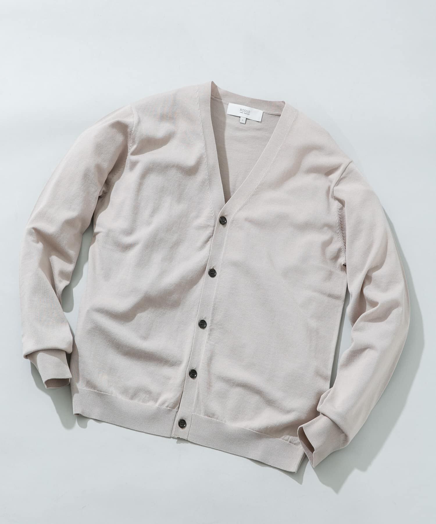 URBAN RESEARCH ROSSO「『WEB限定』シルク混ベーシックカーディガン」|カーディガン|グレー系その他
