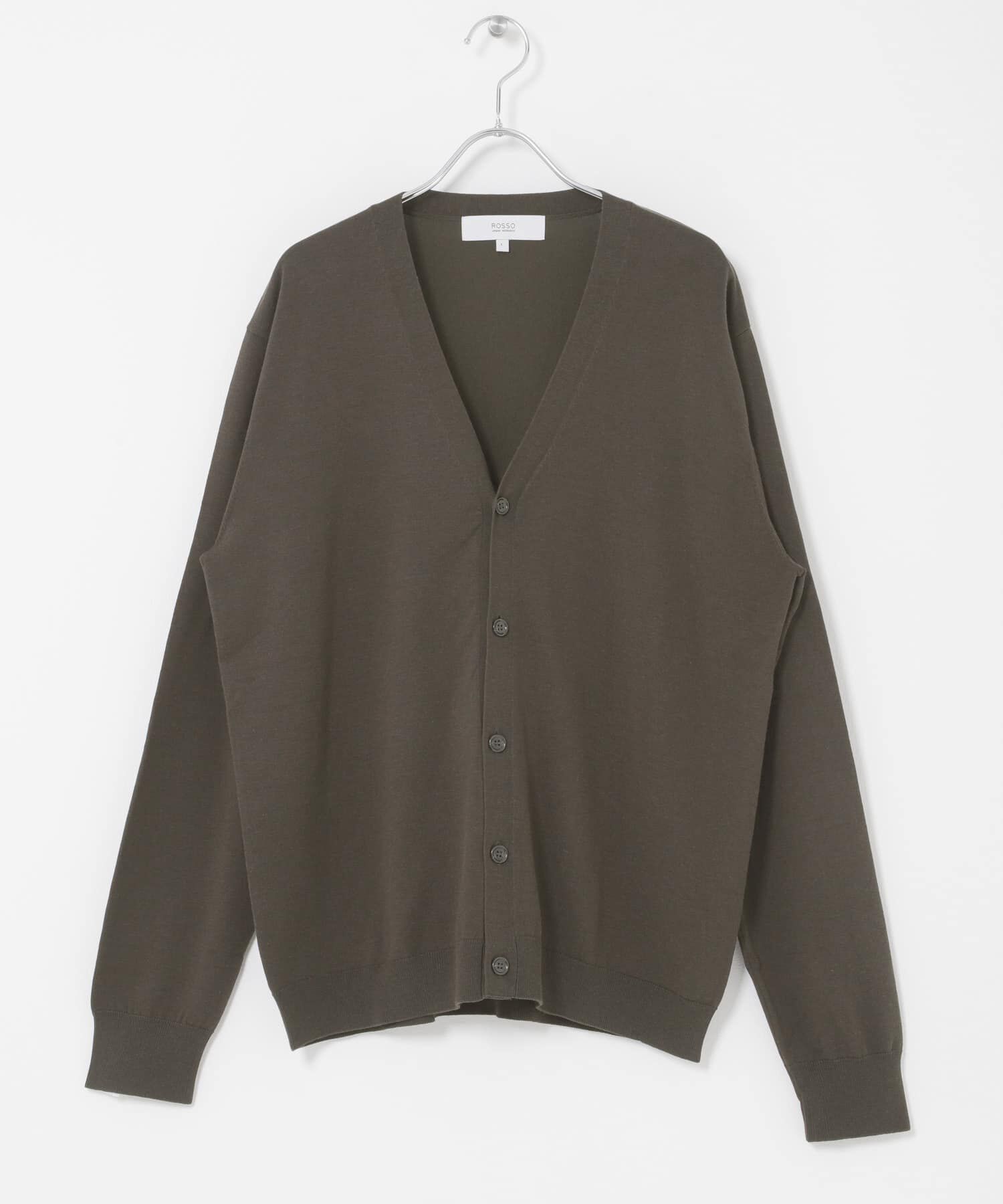 URBAN RESEARCH ROSSO「『WEB限定』シルク混ベーシックカーディガン」|カーディガン|