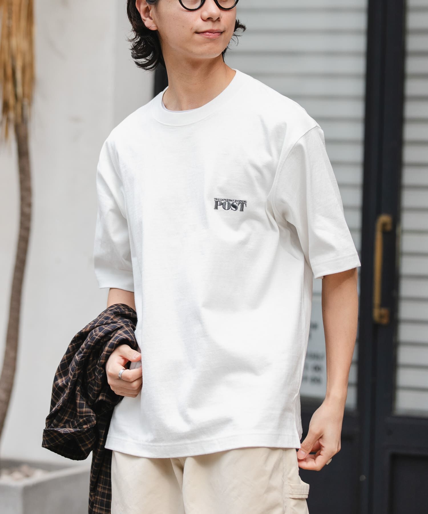 URBAN RESEARCH DOORS「FORK&SPOON　POSTワンポイントTシャツ」|Tシャツ・カットソー|