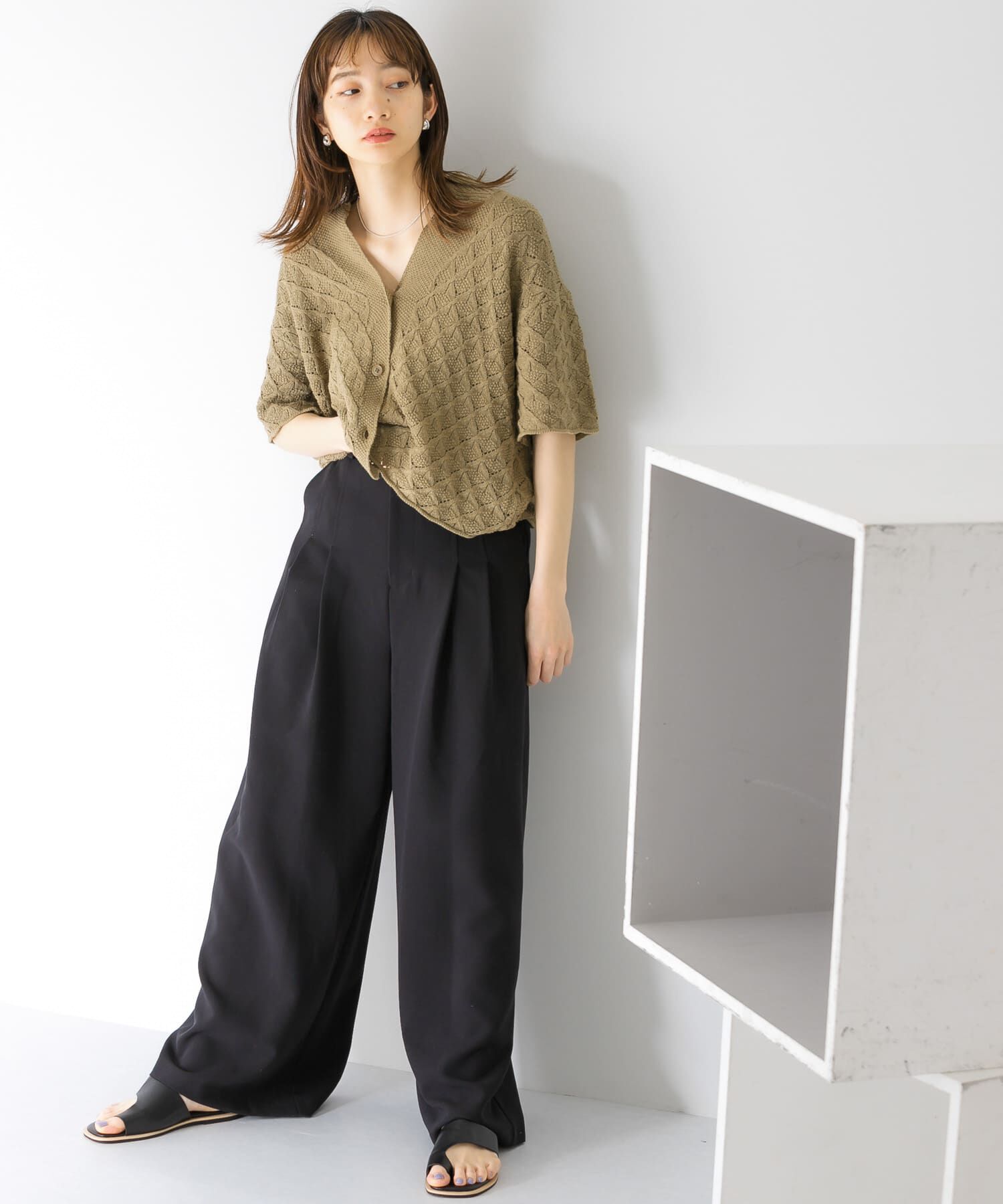  「ダブルタックワイドパンツ」|その他|