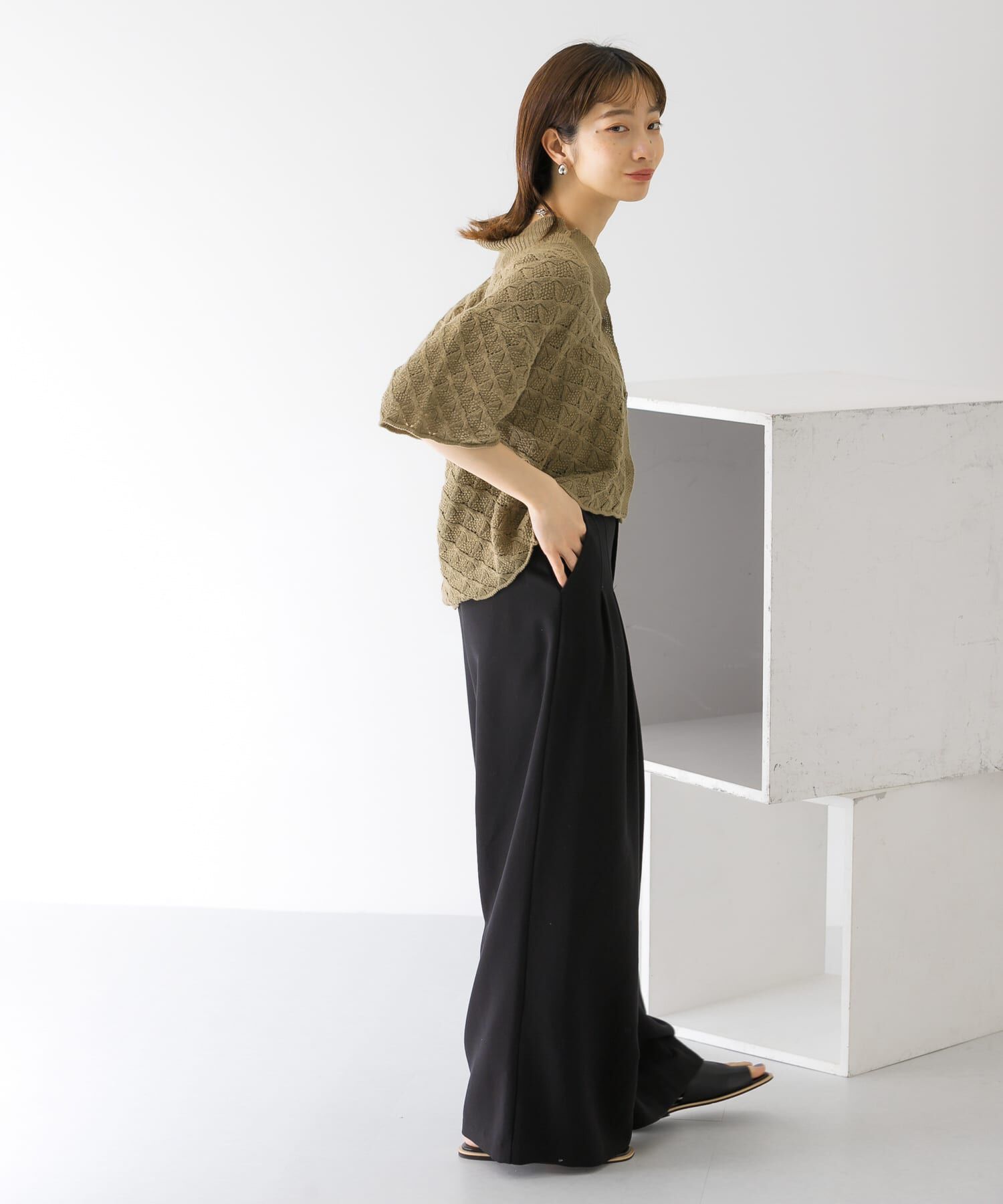  「ダブルタックワイドパンツ」|その他|