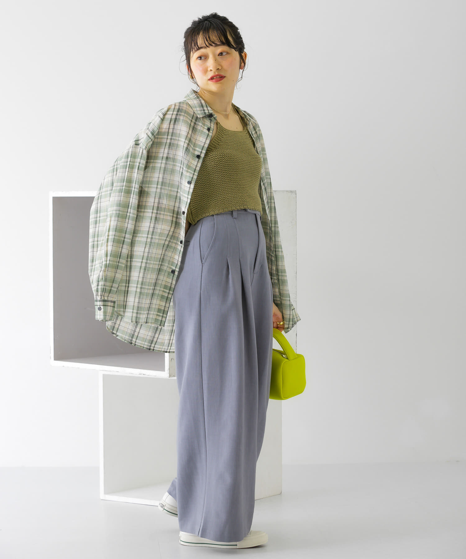  「ダブルタックワイドパンツ」|その他|