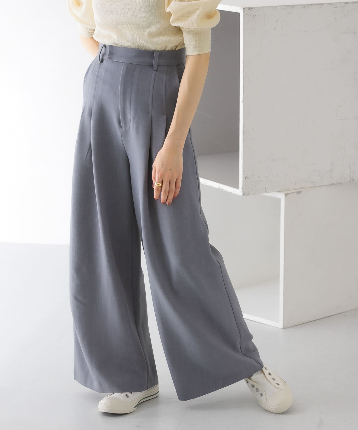  「ダブルタックワイドパンツ」|その他|