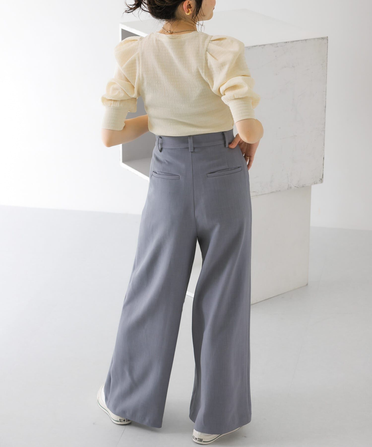  「ダブルタックワイドパンツ」|その他|