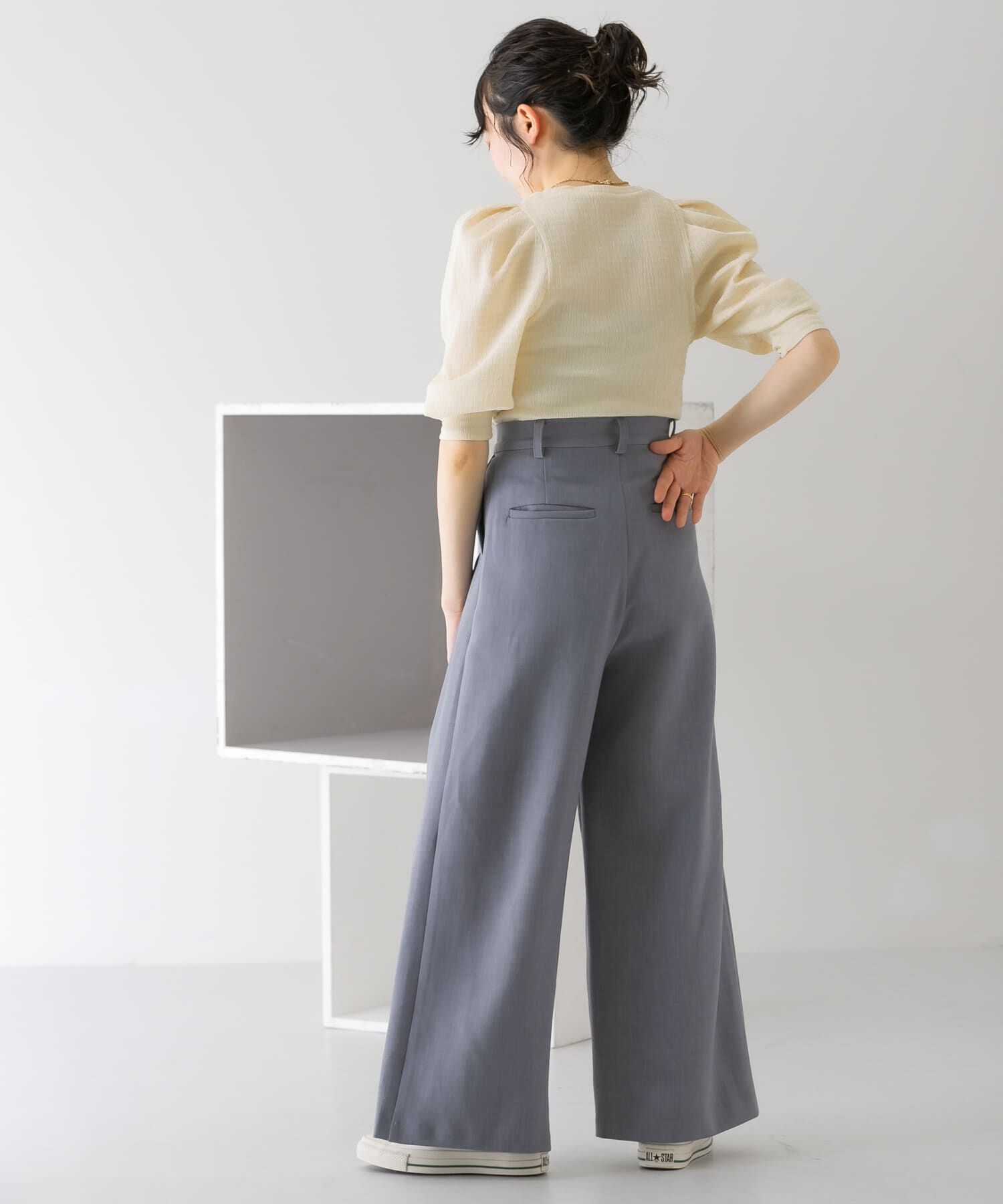  「ダブルタックワイドパンツ」|その他|