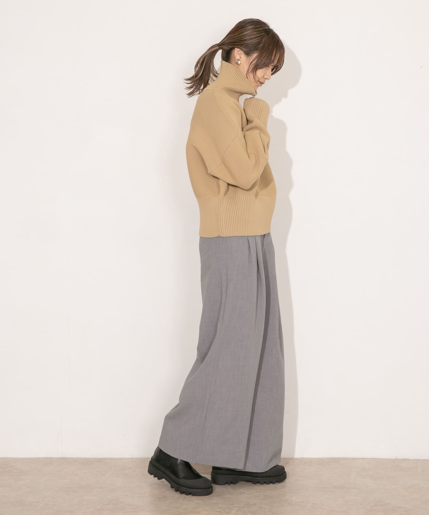  「ダブルタックワイドパンツ」|その他|