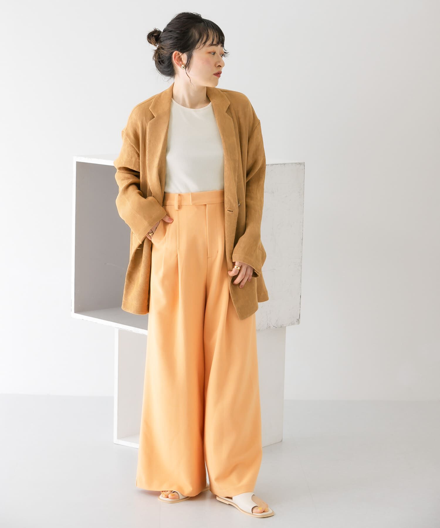  「ダブルタックワイドパンツ」|その他|