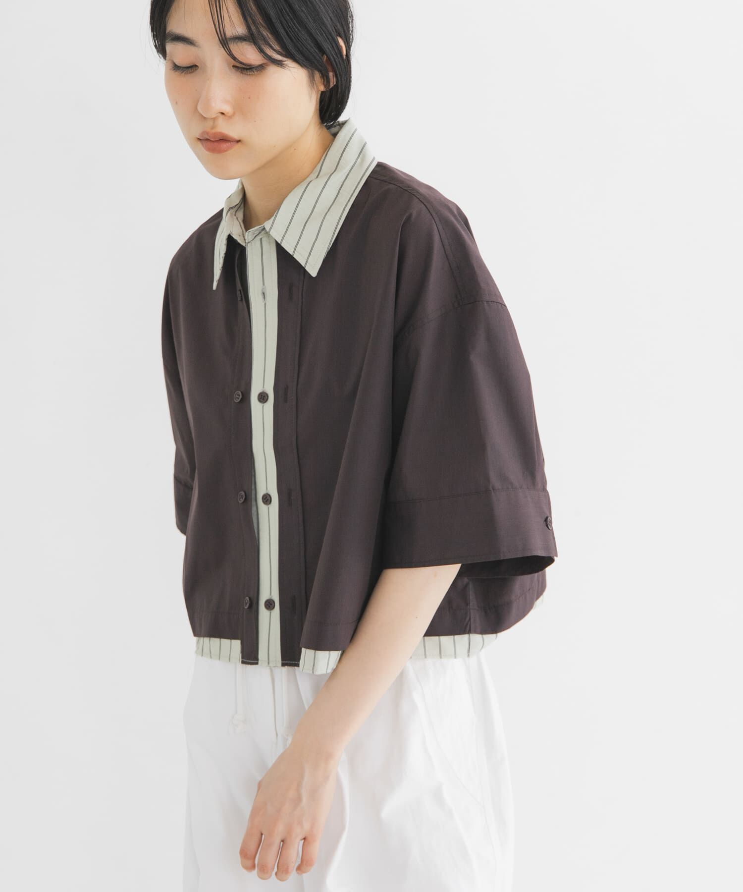  「レイヤードライクBOXシャツ」|シャツ・ブラウス|