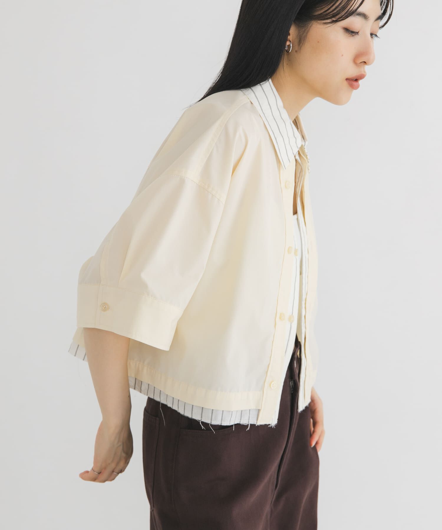  「レイヤードライクBOXシャツ」|シャツ・ブラウス|