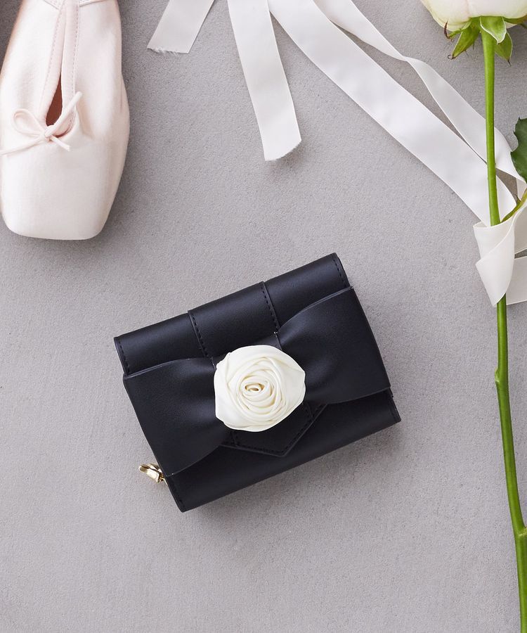 Maison de FLEUR「【WEB限定カラーあり】ローズリボンミニウォレット」|財布|