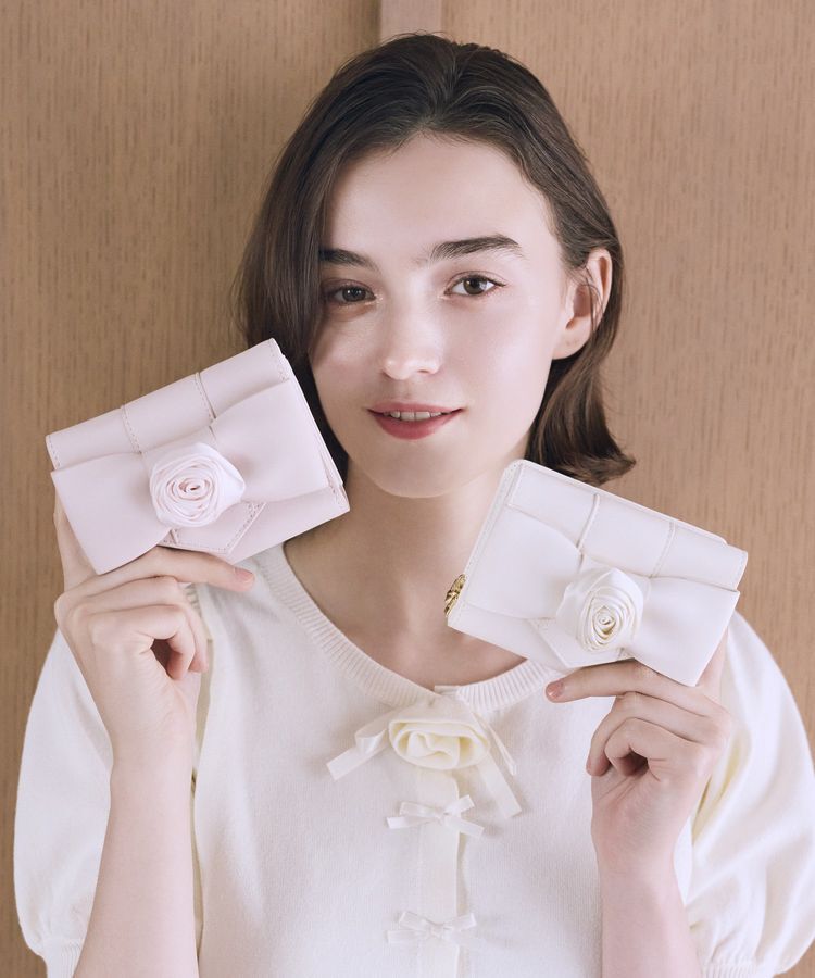 Maison de FLEUR「【WEB限定カラーあり】ローズリボンミニウォレット」|財布|
