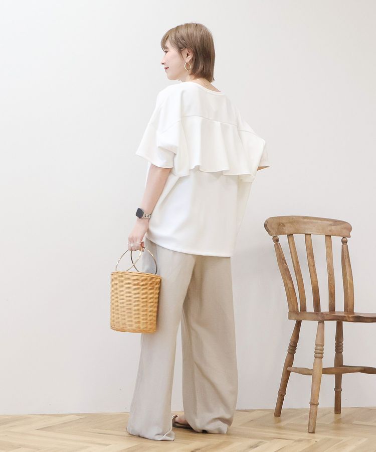 AMERICAN HOLIC「【WEB限定】バックフリル半袖プルオーバー」|Tシャツ・カットソー|