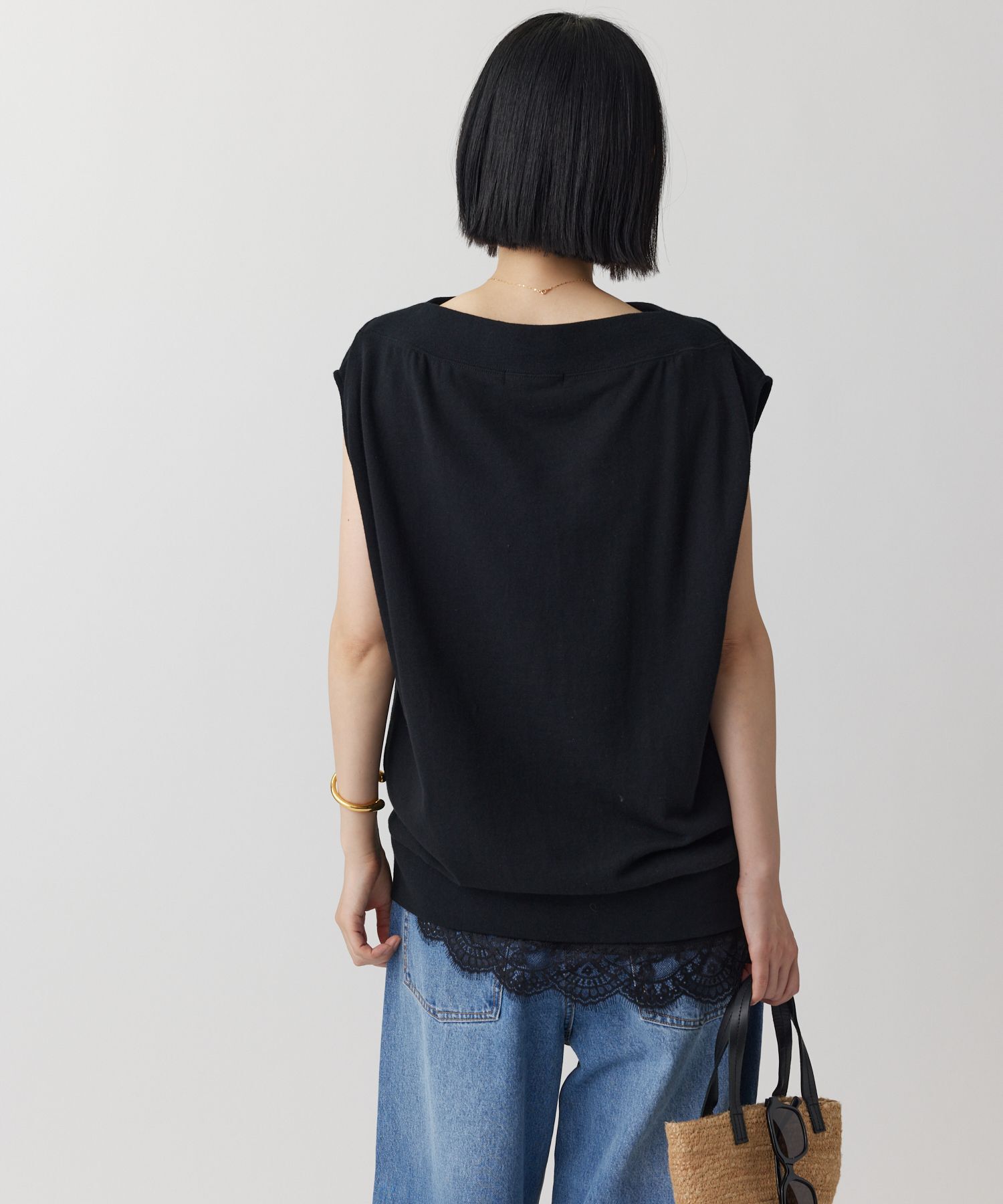 BABYLONE「ガーゼ裏毛ドレーププルオーバー［洗濯可］」|Tシャツ・カットソー|
