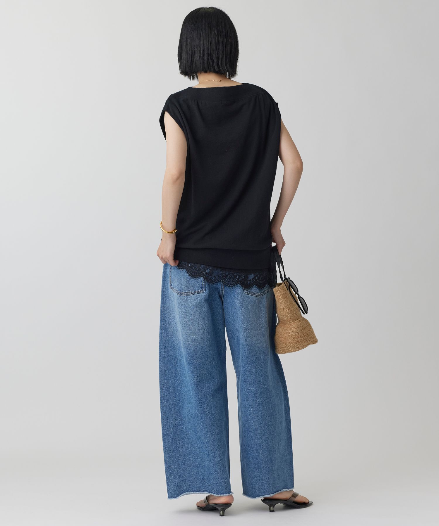 BABYLONE「ガーゼ裏毛ドレーププルオーバー［洗濯可］」|Tシャツ・カットソー|