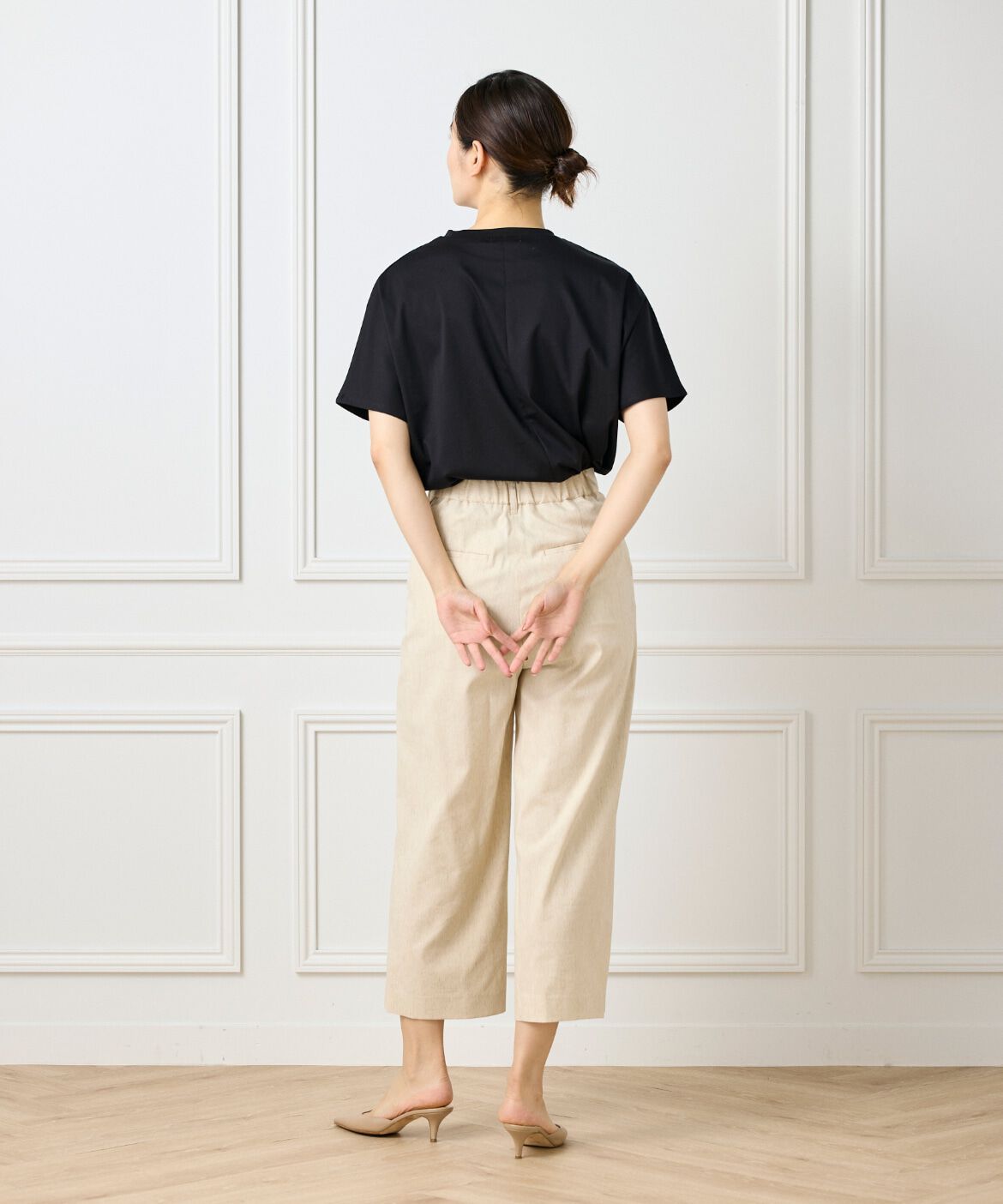 7-IDconcept.「《大きいサイズ》ワイドクロップトパンツ」|その他|