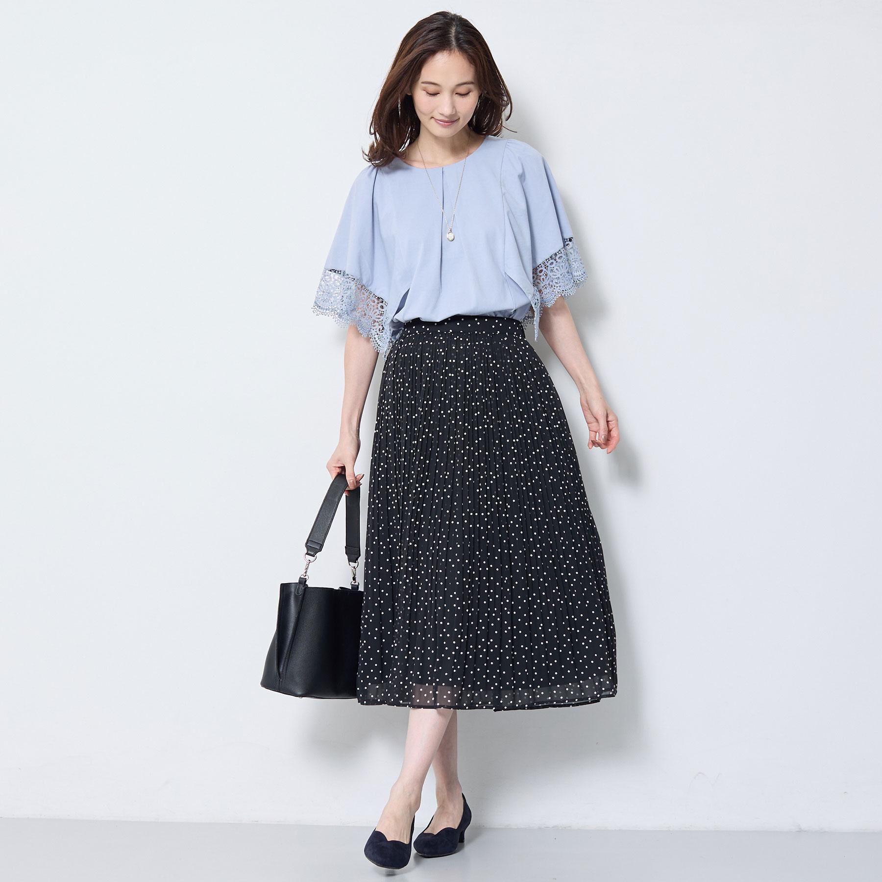 Reflect「【UVカット／接触冷感】レーススリーブジャージカットソー」|Tシャツ・カットソー|