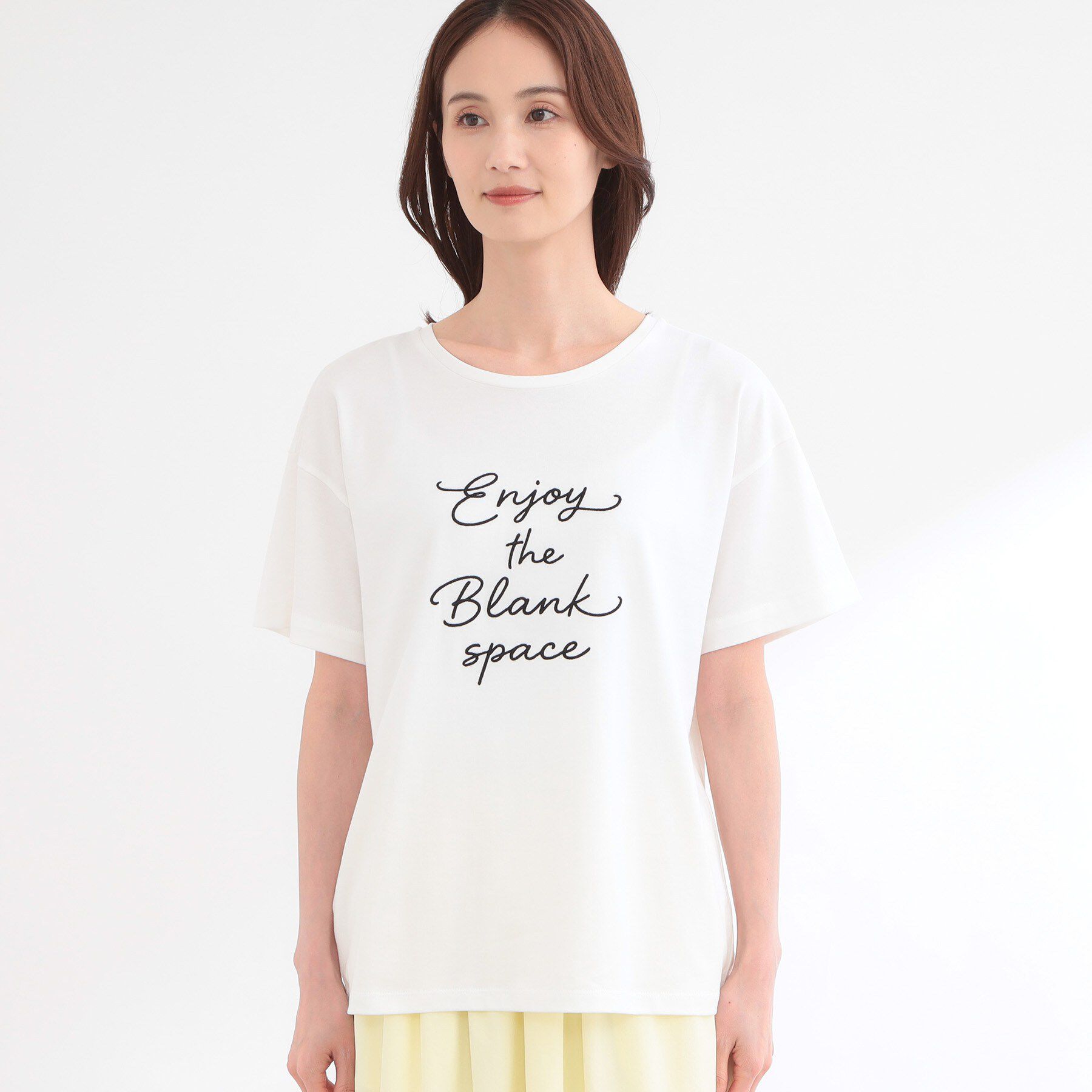 Reflect「【接触冷感】ラインアート刺繍Tシャツ」|Tシャツ・カットソー|