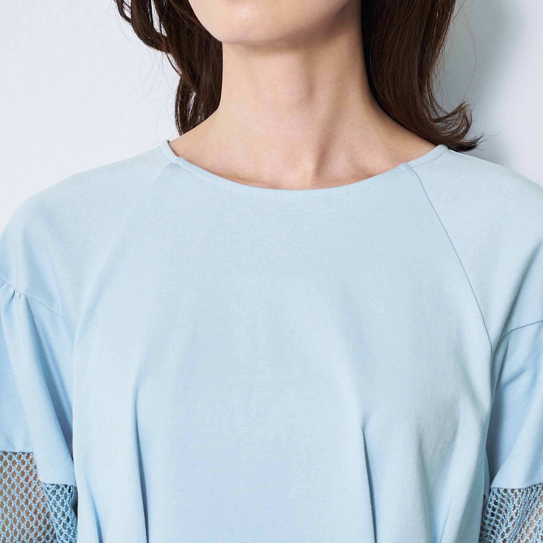 Reflect「メッシュ切り替えスリーブトップス」|Tシャツ・カットソー|