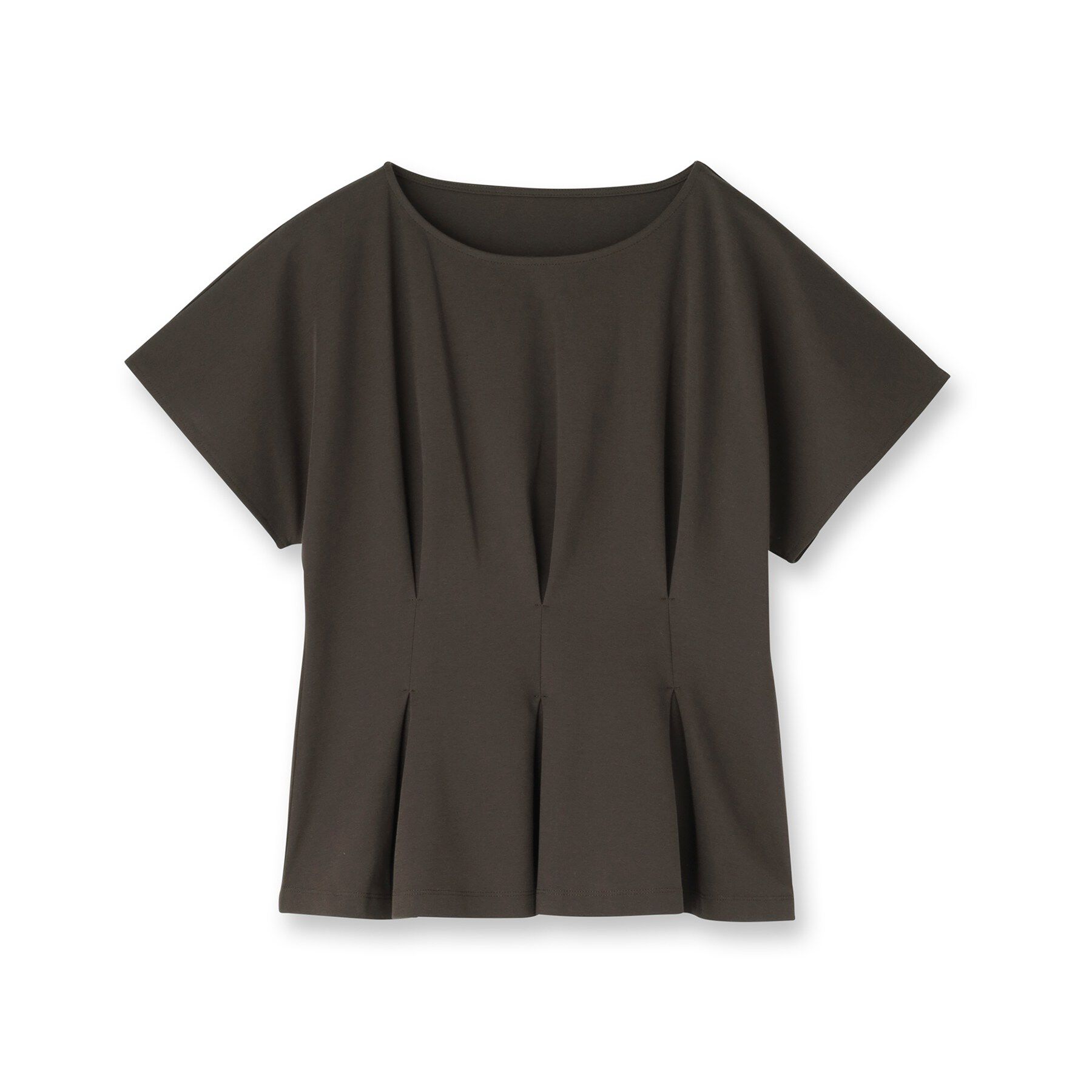 Reflect「【UVカット／接触冷感／吸水速乾】タックデザインフレアトップス」|Tシャツ・カットソー|