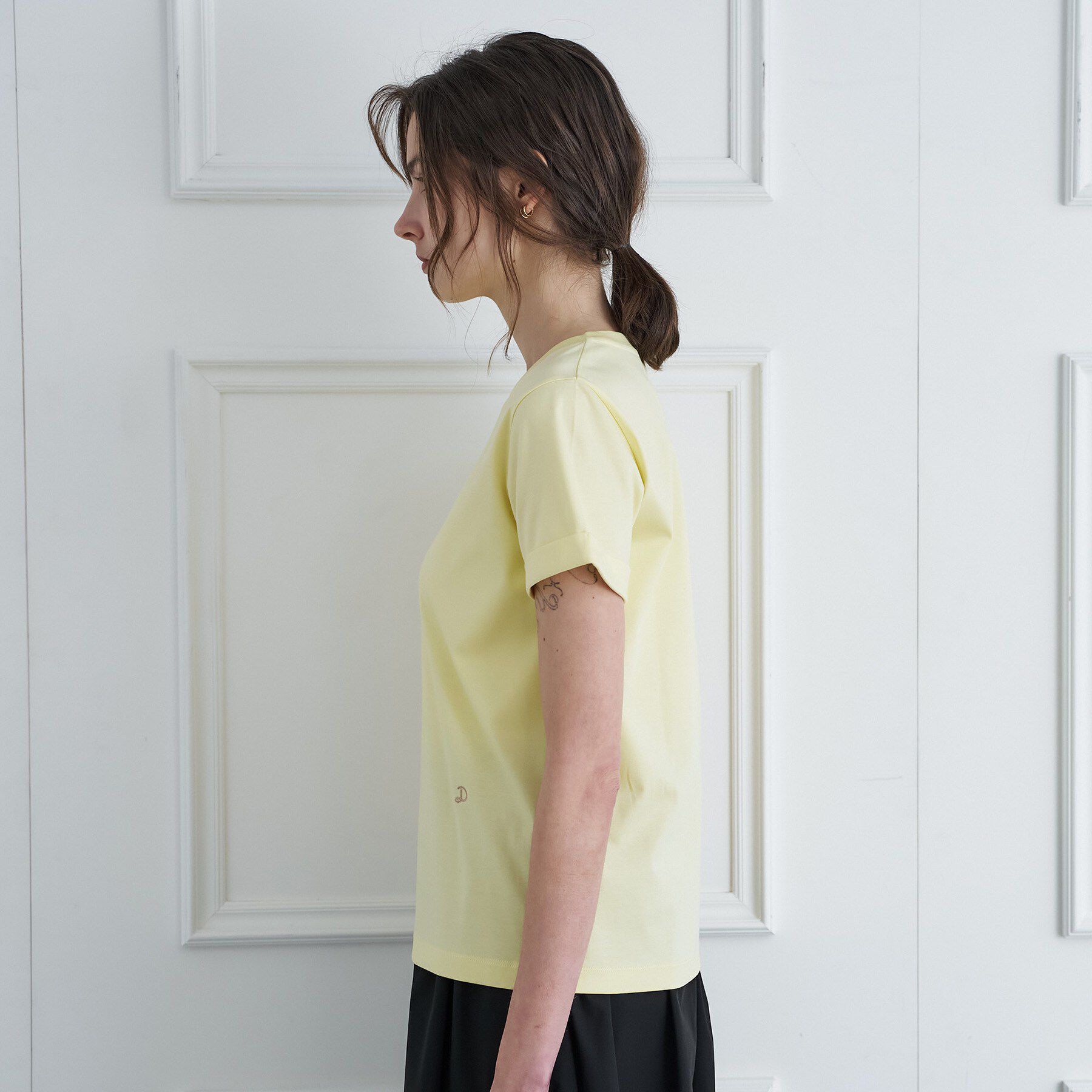 DRESSTERIOR「【接触冷感／抗菌防臭／消臭】アイスクリアコットン ターンナップT」|Tシャツ・カットソー|