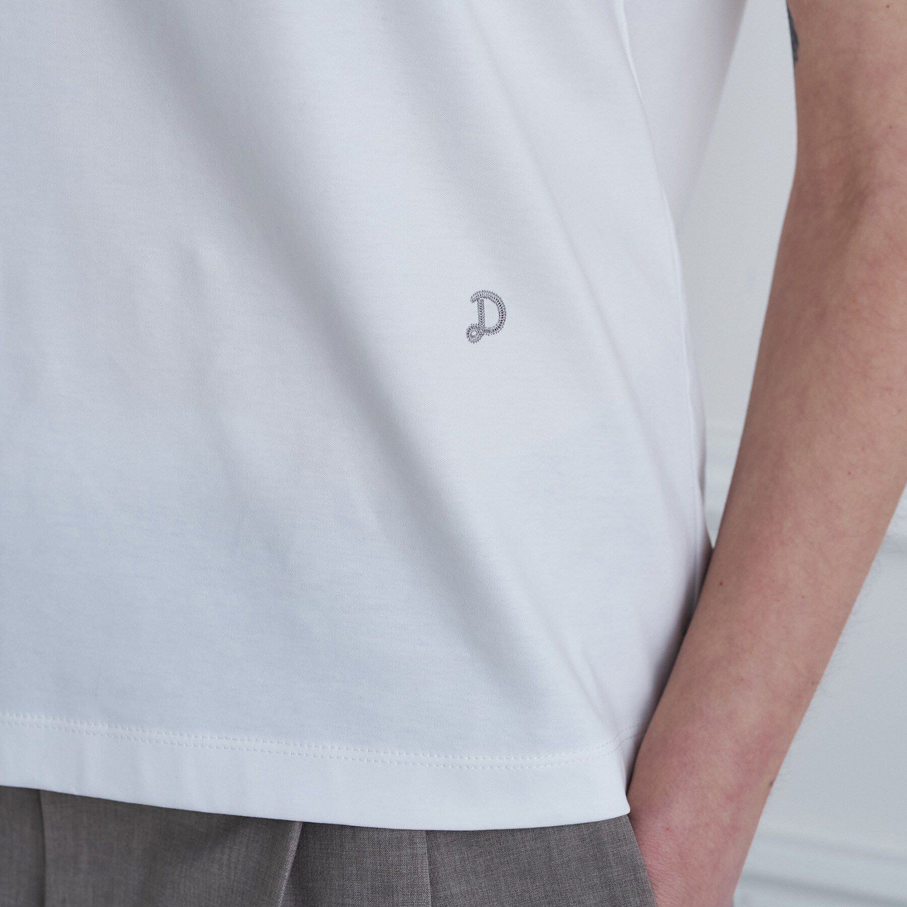 DRESSTERIOR「【接触冷感／抗菌防臭／消臭】アイスクリアコットン ターンナップT」|Tシャツ・カットソー|