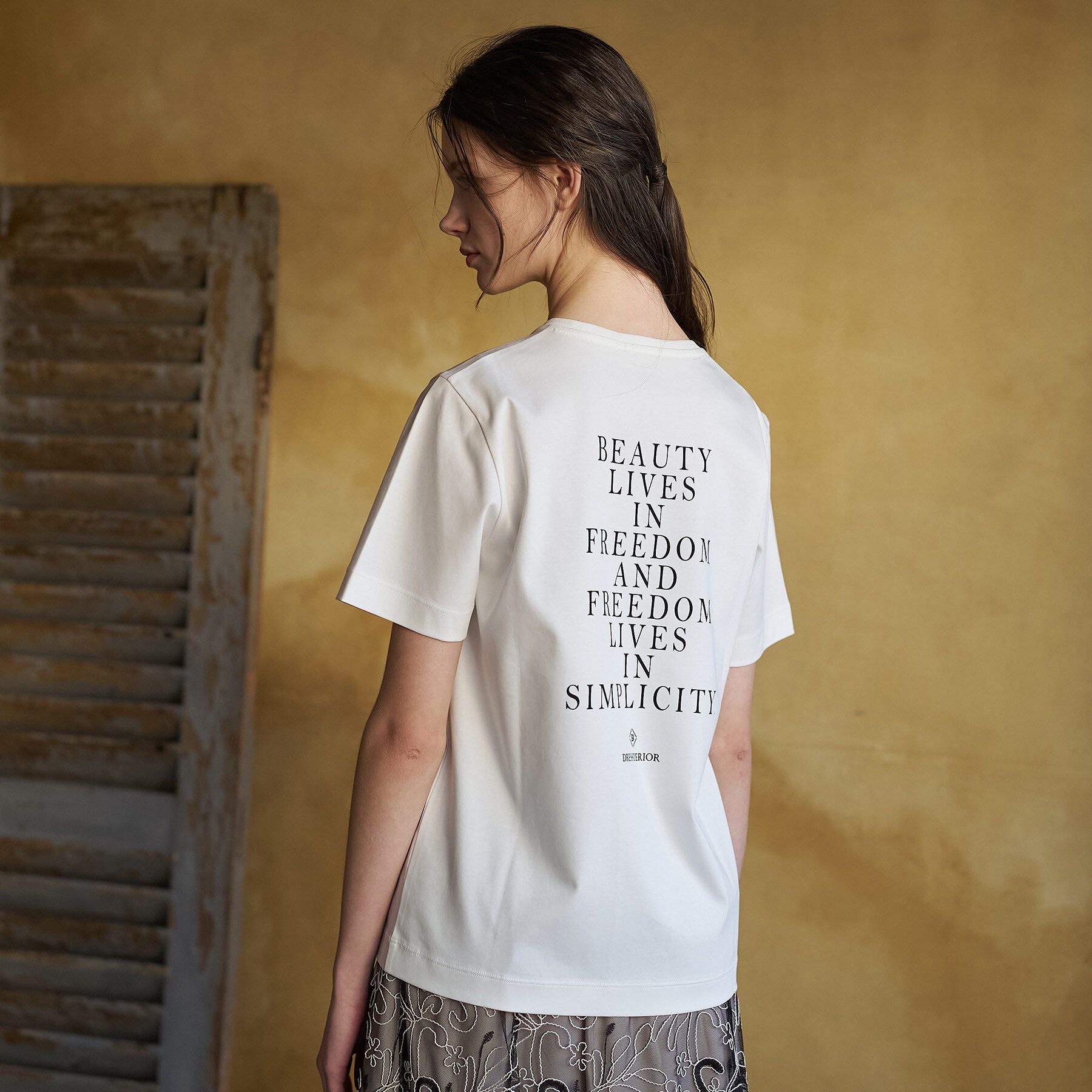 DRESSTERIOR「【接触冷感／抗菌防臭／消臭】アイスクリアコットン PARIS Tシャツ」|Tシャツ・カットソー|