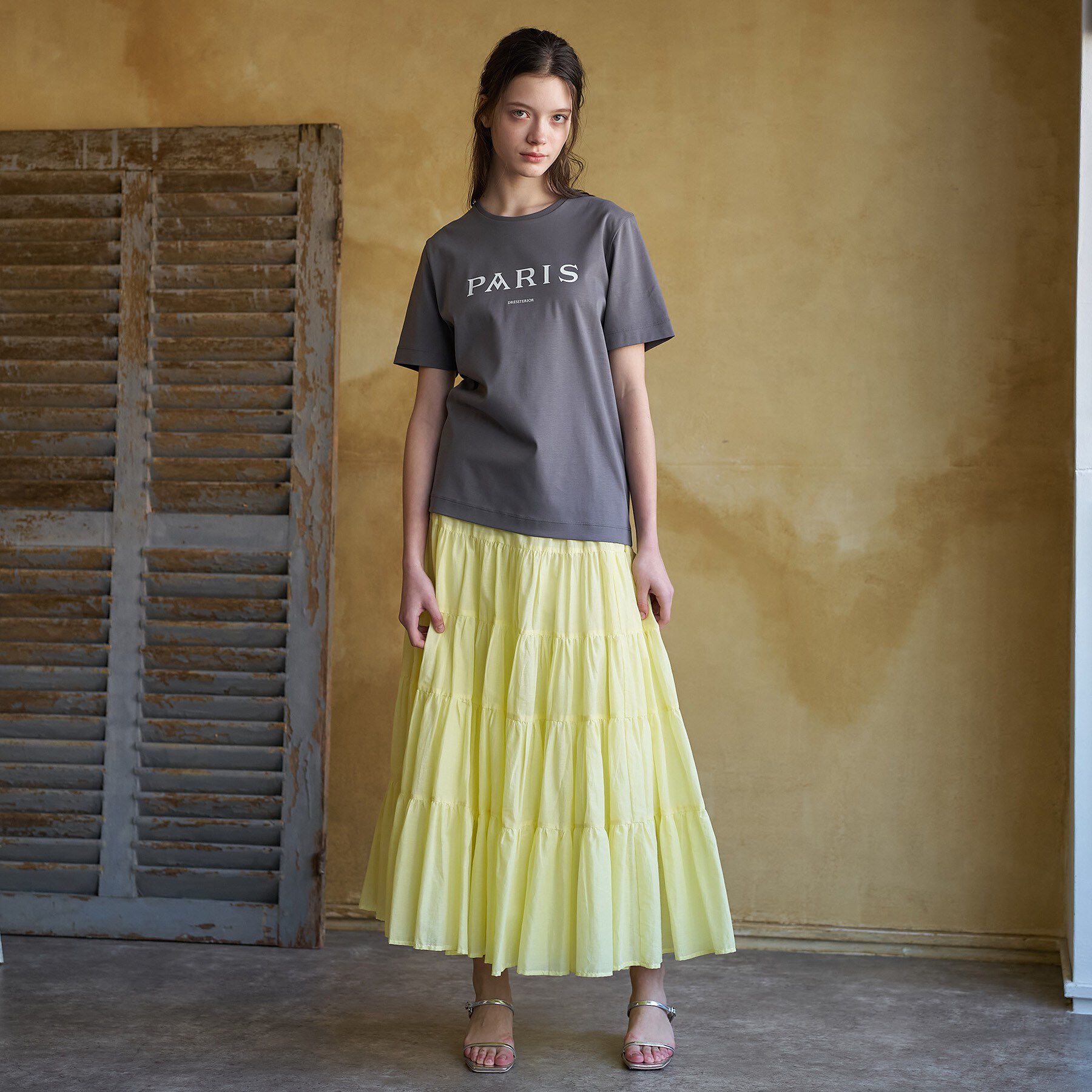 DRESSTERIOR「【接触冷感／抗菌防臭／消臭】アイスクリアコットン PARIS Tシャツ」|Tシャツ・カットソー|