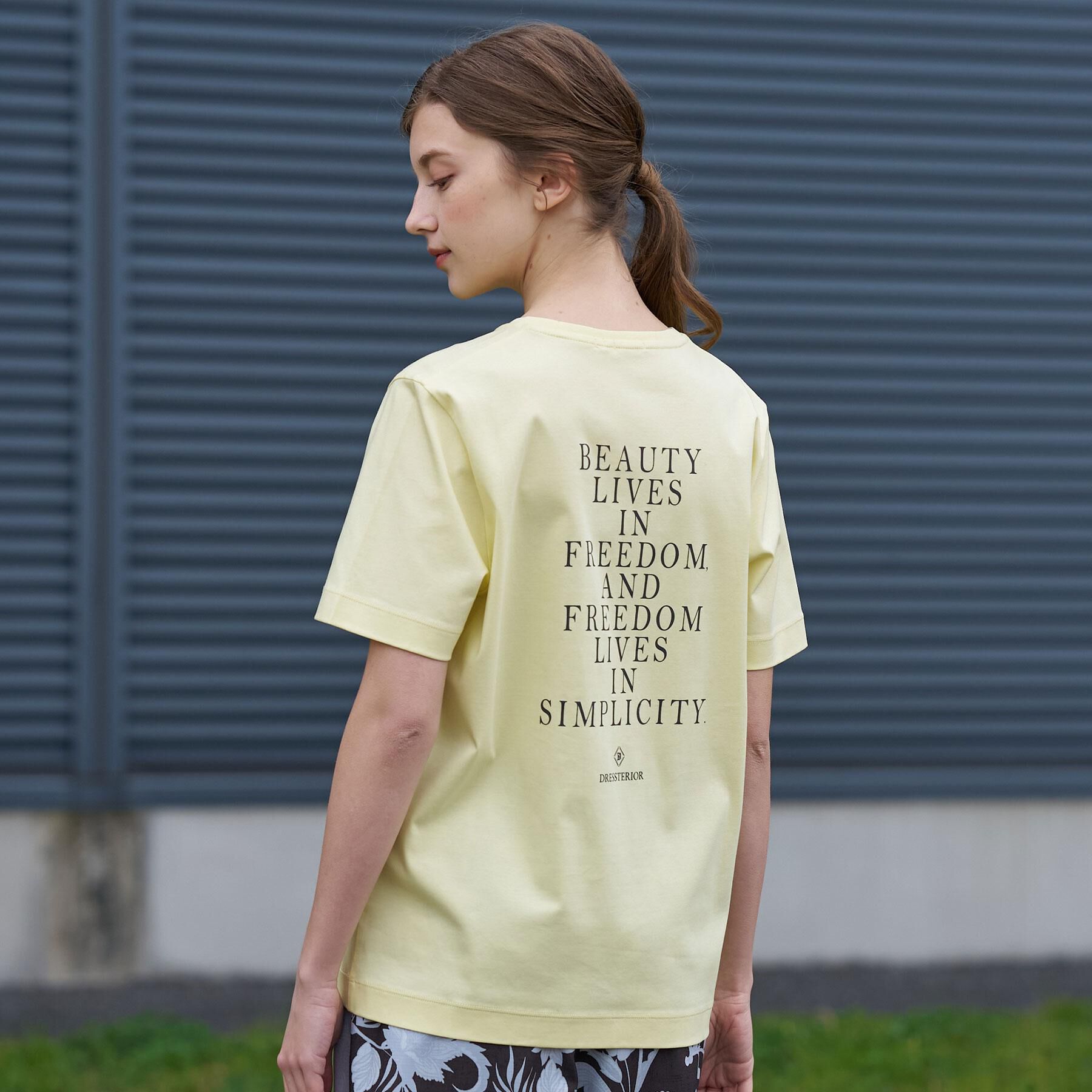 DRESSTERIOR「【接触冷感／抗菌防臭／消臭】アイスクリアコットン PARIS Tシャツ」|Tシャツ・カットソー|