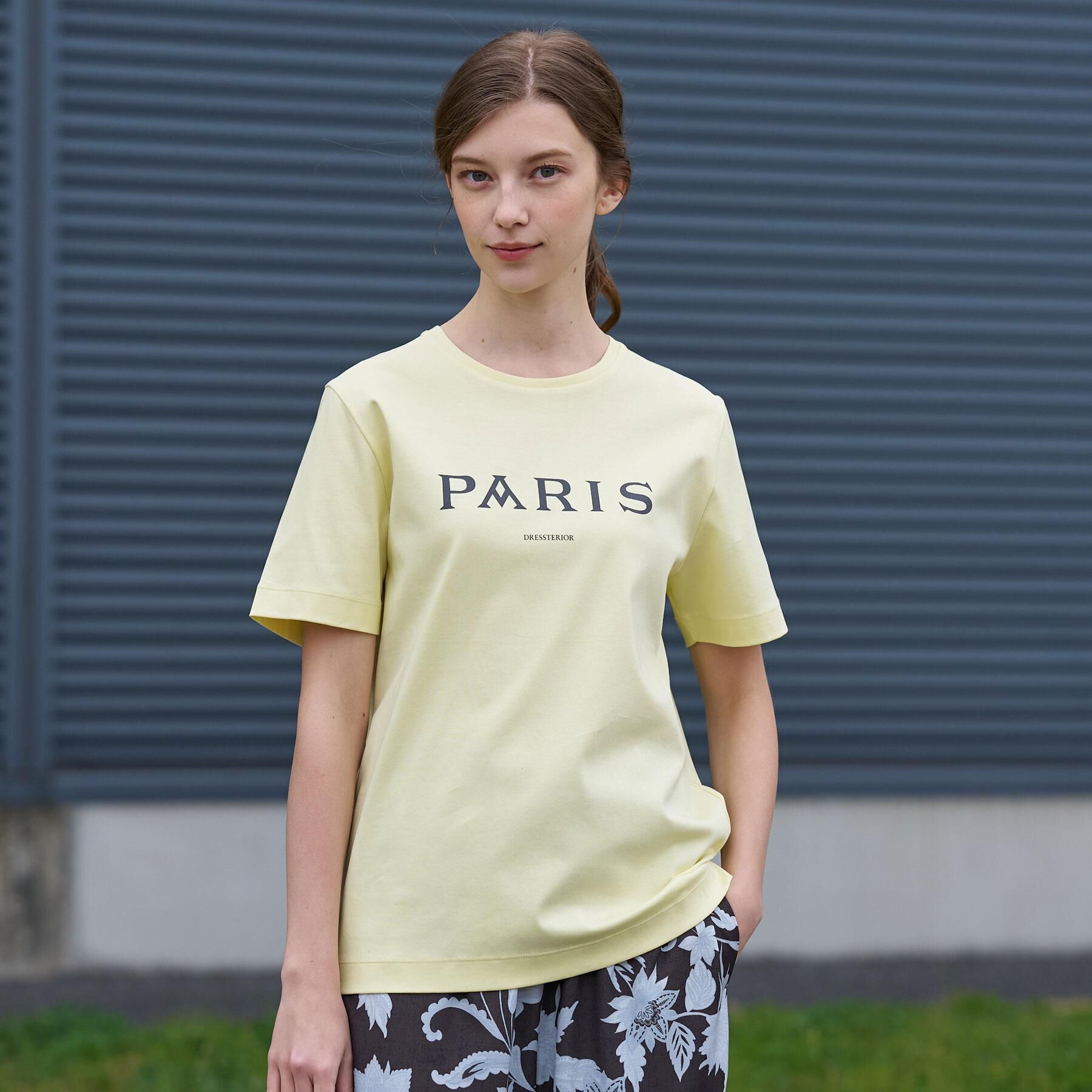 DRESSTERIOR「【接触冷感／抗菌防臭／消臭】アイスクリアコットン PARIS Tシャツ」|Tシャツ・カットソー|