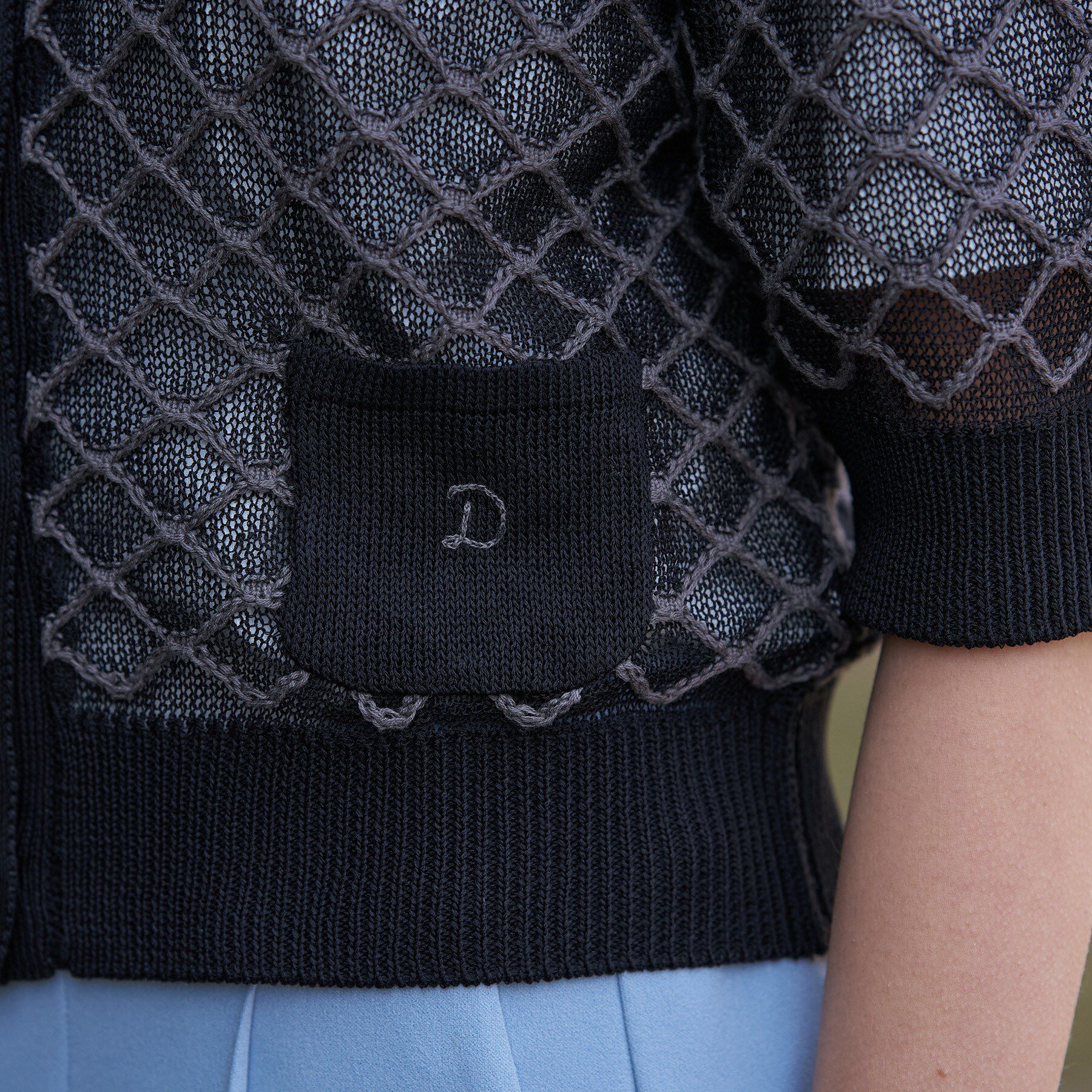 DRESSTERIOR「【ウォッシャブル】フィッシュネットニットシャツカーディガン」|カーディガン|