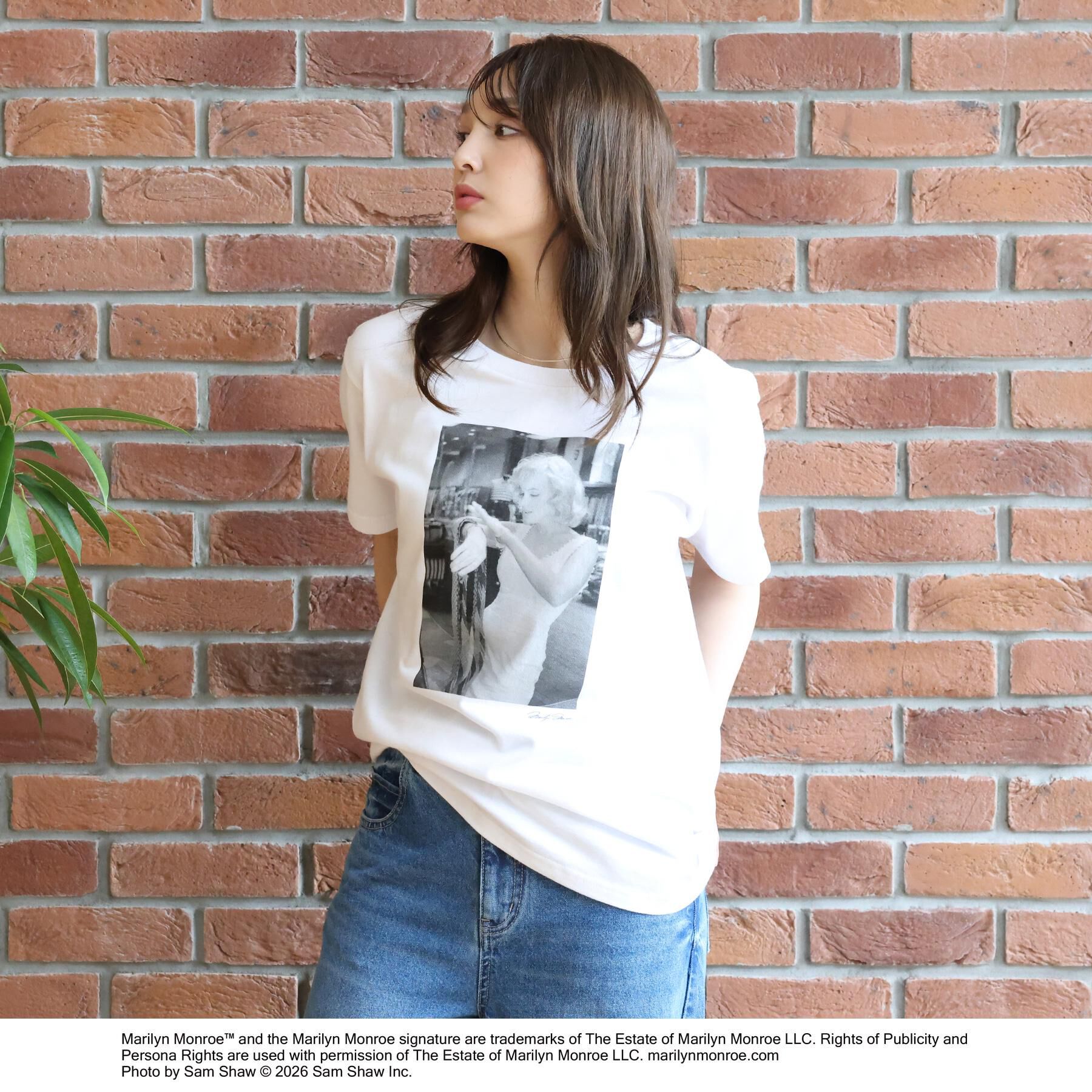 DRESSTERIOR「【別注】マリリンモンロー/モノトーンプリントTシャツ」|Tシャツ・カットソー|