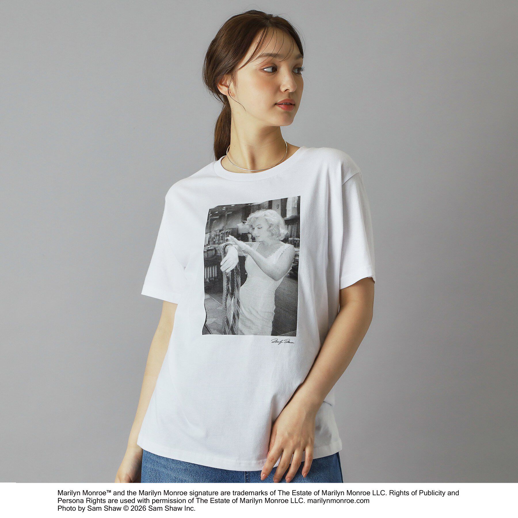 DRESSTERIOR「【別注】マリリンモンロー/モノトーンプリントTシャツ」|Tシャツ・カットソー|