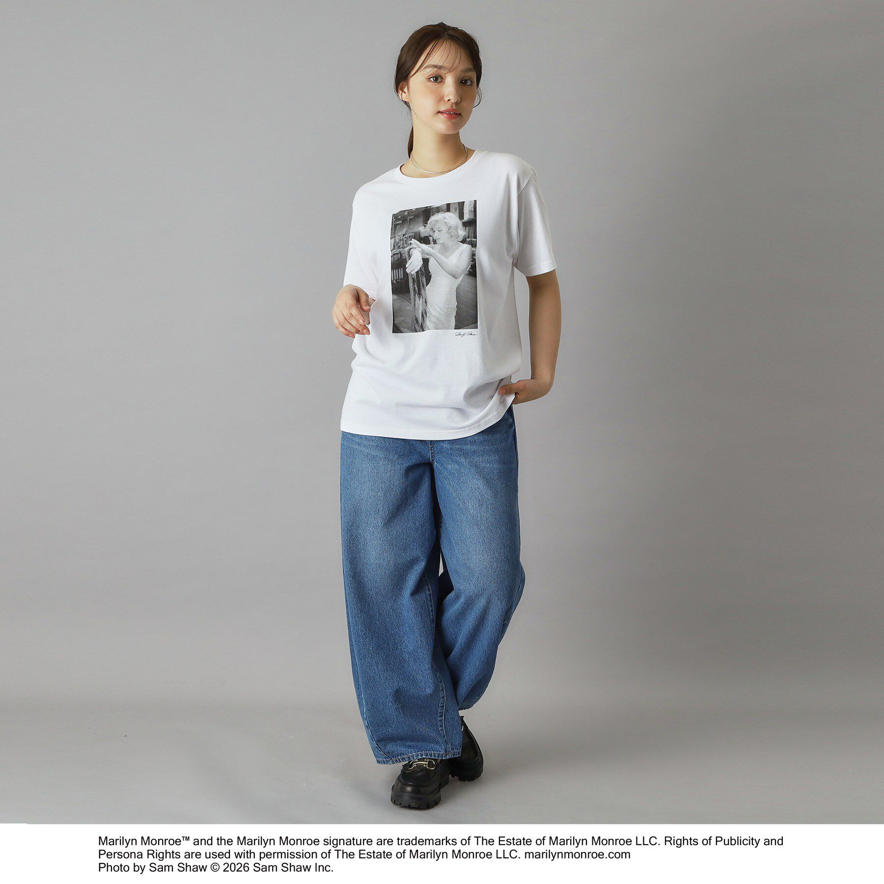 DRESSTERIOR「【別注】マリリンモンロー/モノトーンプリントTシャツ」|Tシャツ・カットソー|