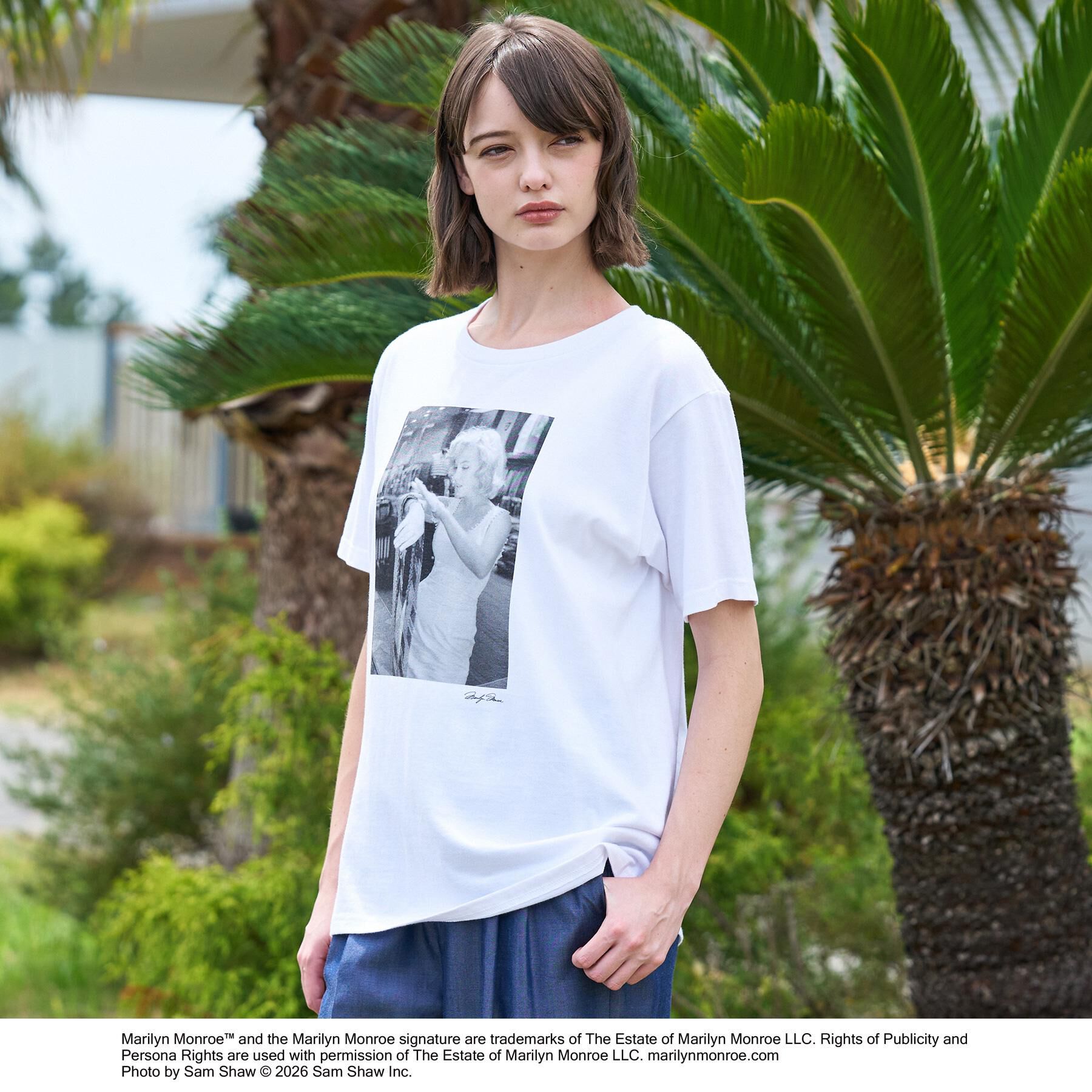 DRESSTERIOR「【別注】マリリンモンロー/モノトーンプリントTシャツ」|Tシャツ・カットソー|
