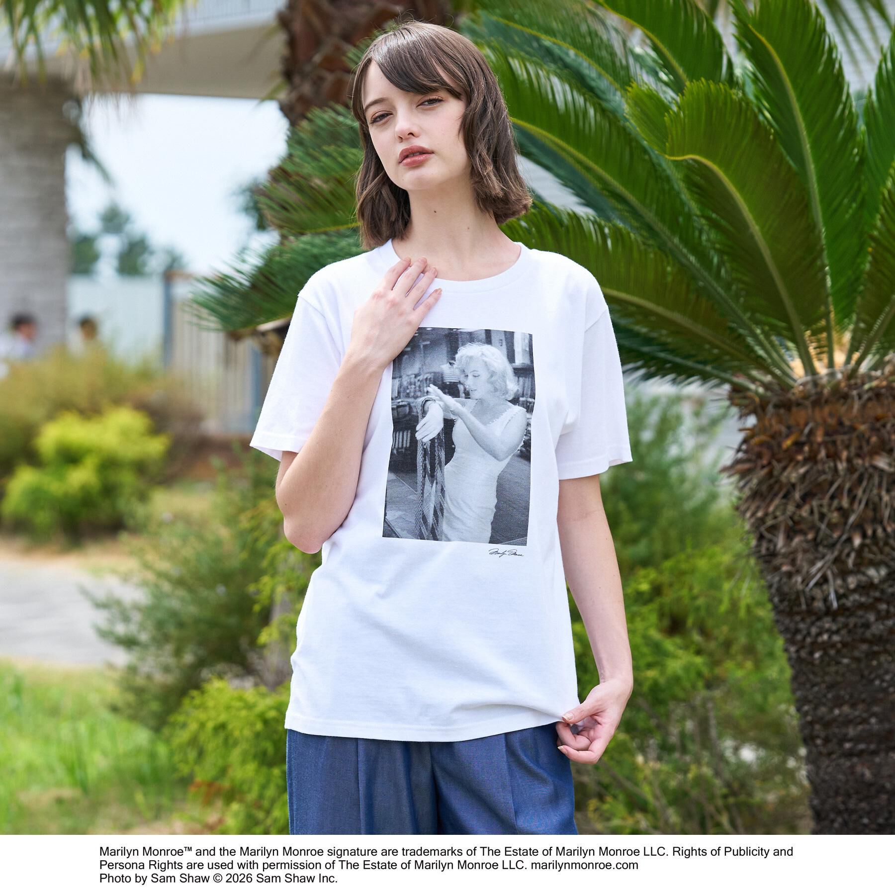 DRESSTERIOR「【別注】マリリンモンロー/モノトーンプリントTシャツ」|Tシャツ・カットソー|