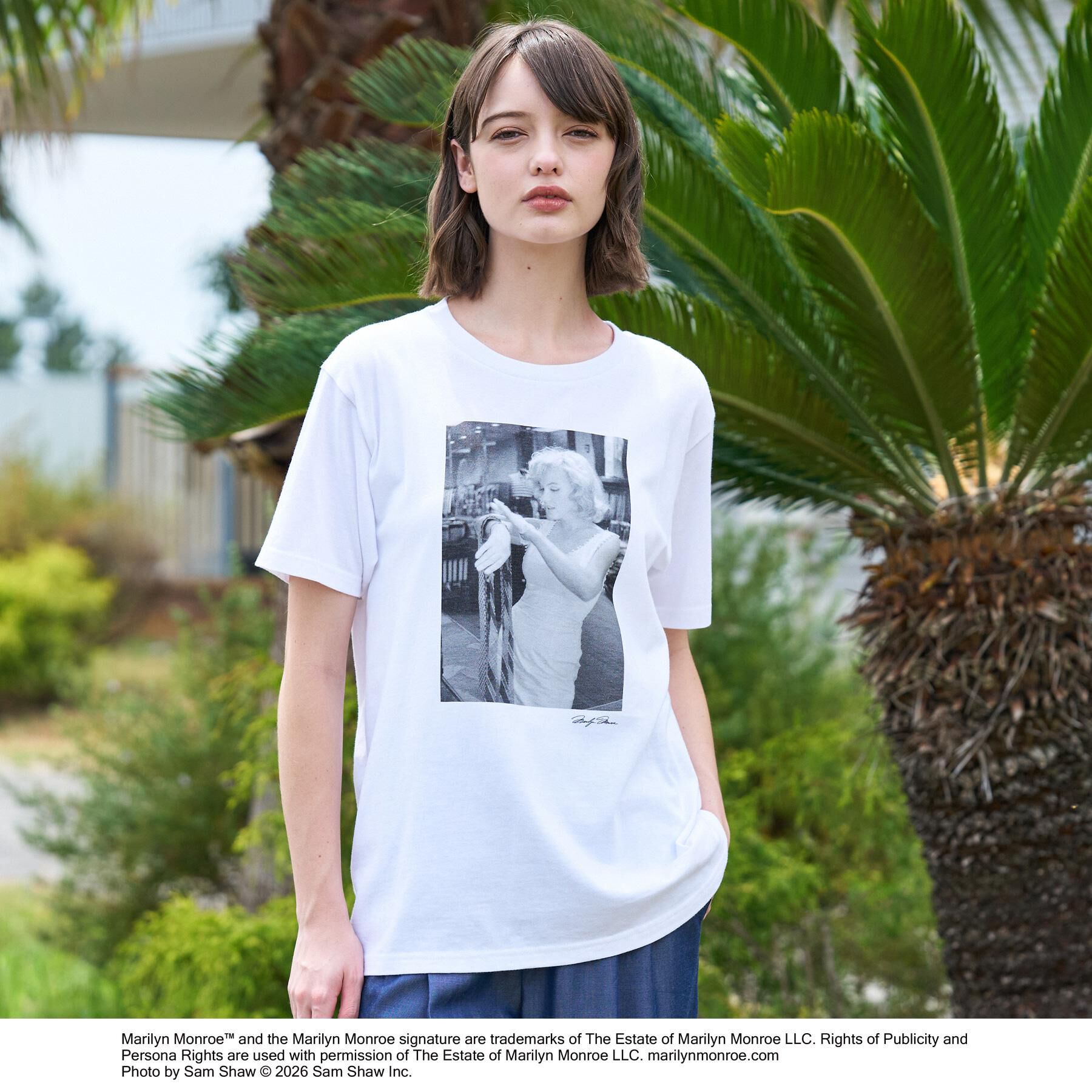 DRESSTERIOR「【別注】マリリンモンロー/モノトーンプリントTシャツ」|Tシャツ・カットソー|